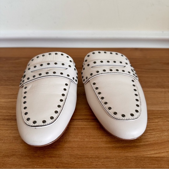 Coach Faye Loafer Slide Mule White Leather Women Size 8 G3831 - Picture 3 of 11